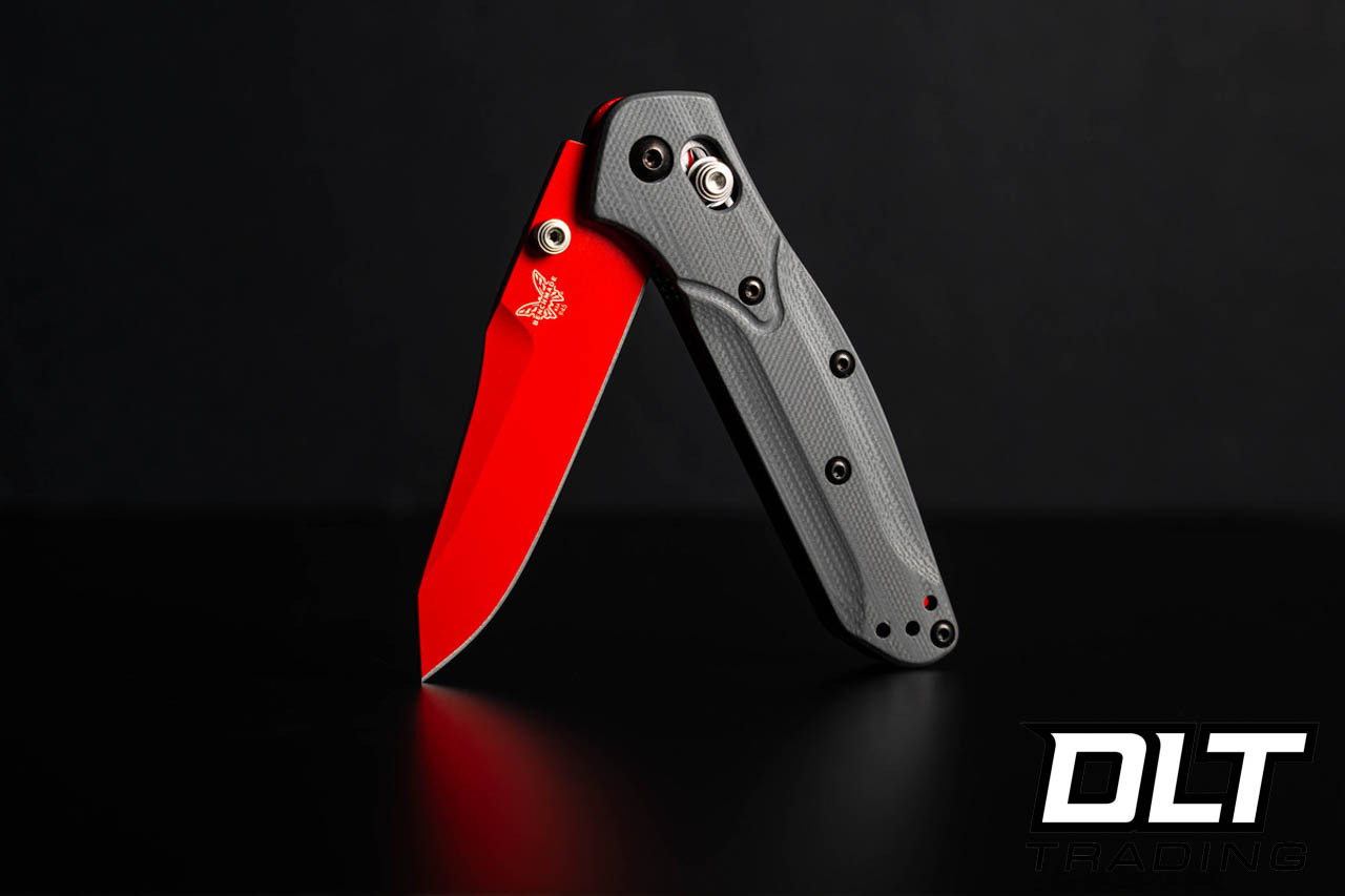 Benchmade 945RD-2401 Mini Osborne - Grey G-10 - Red S90V Blade