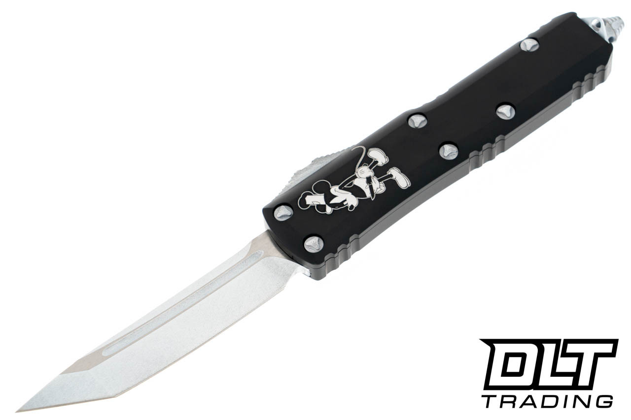 Microtech UTX-85 T/E - Black Handle - White Blade - Steamboat