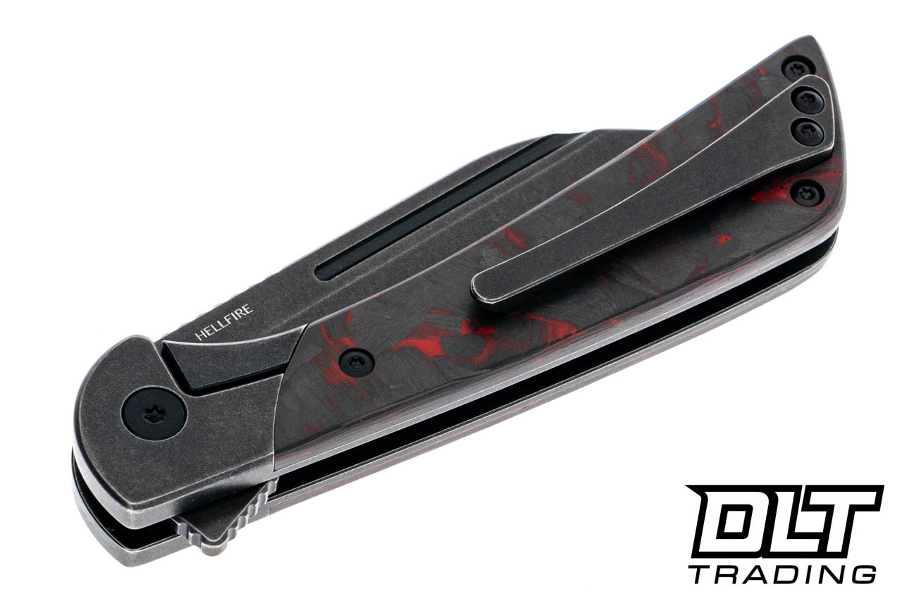 Finch Hellfire - Sabotage - Red & Black Shredded Carbon Fiber