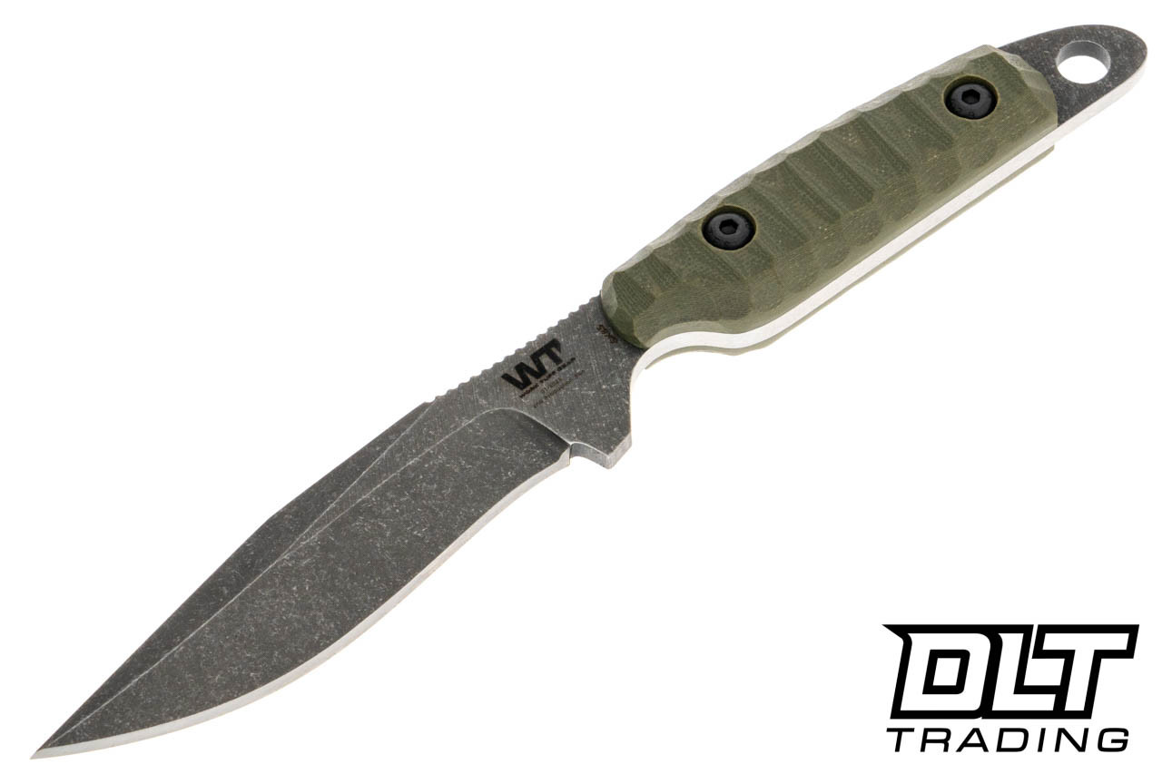 TUFF クナイペン　タクレットL WTG Kitsune T - OD Green G-10 - Acid Stonewashed Blade - DLT Trading