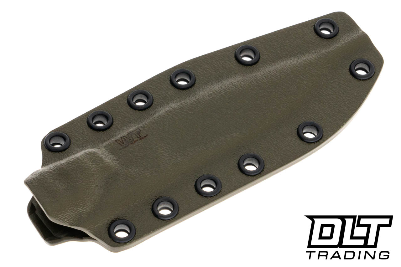 WTG Kitsune T - OD Green G-10 - Acid Stonewashed Blade - DLT Trading