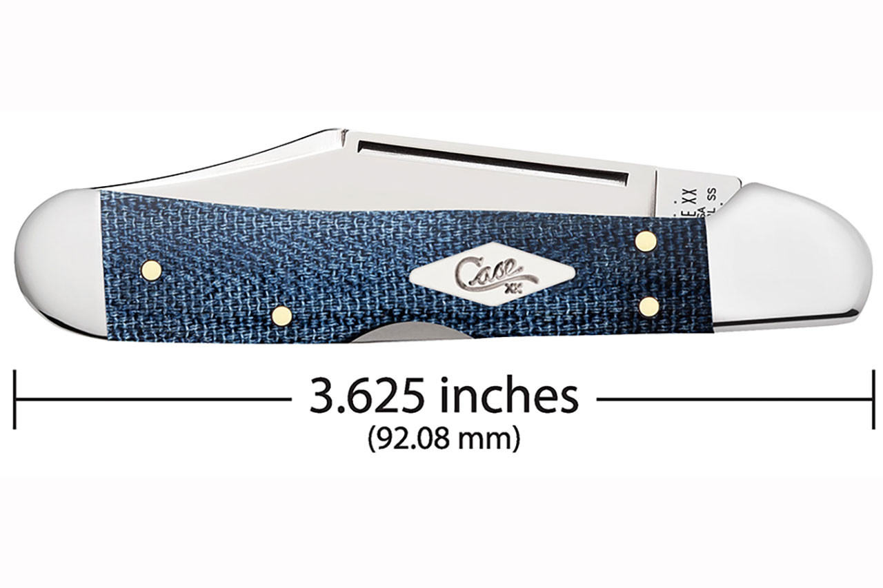 Auto Case Copperlock Case Mini Copperlock Blue Denim Micarta Laminate - DLT Trading