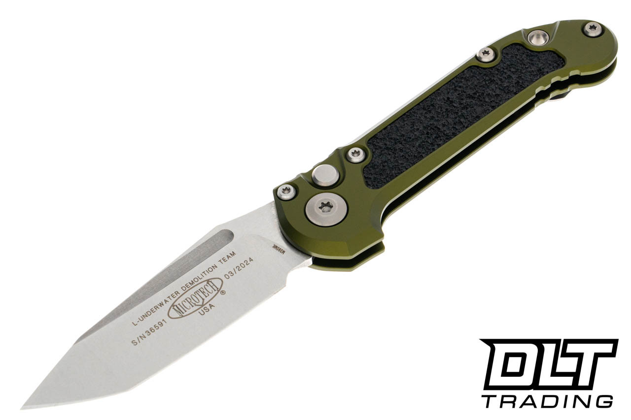 Microtech LUDT Gen III - OD Green Handle - Stonewashed Blade