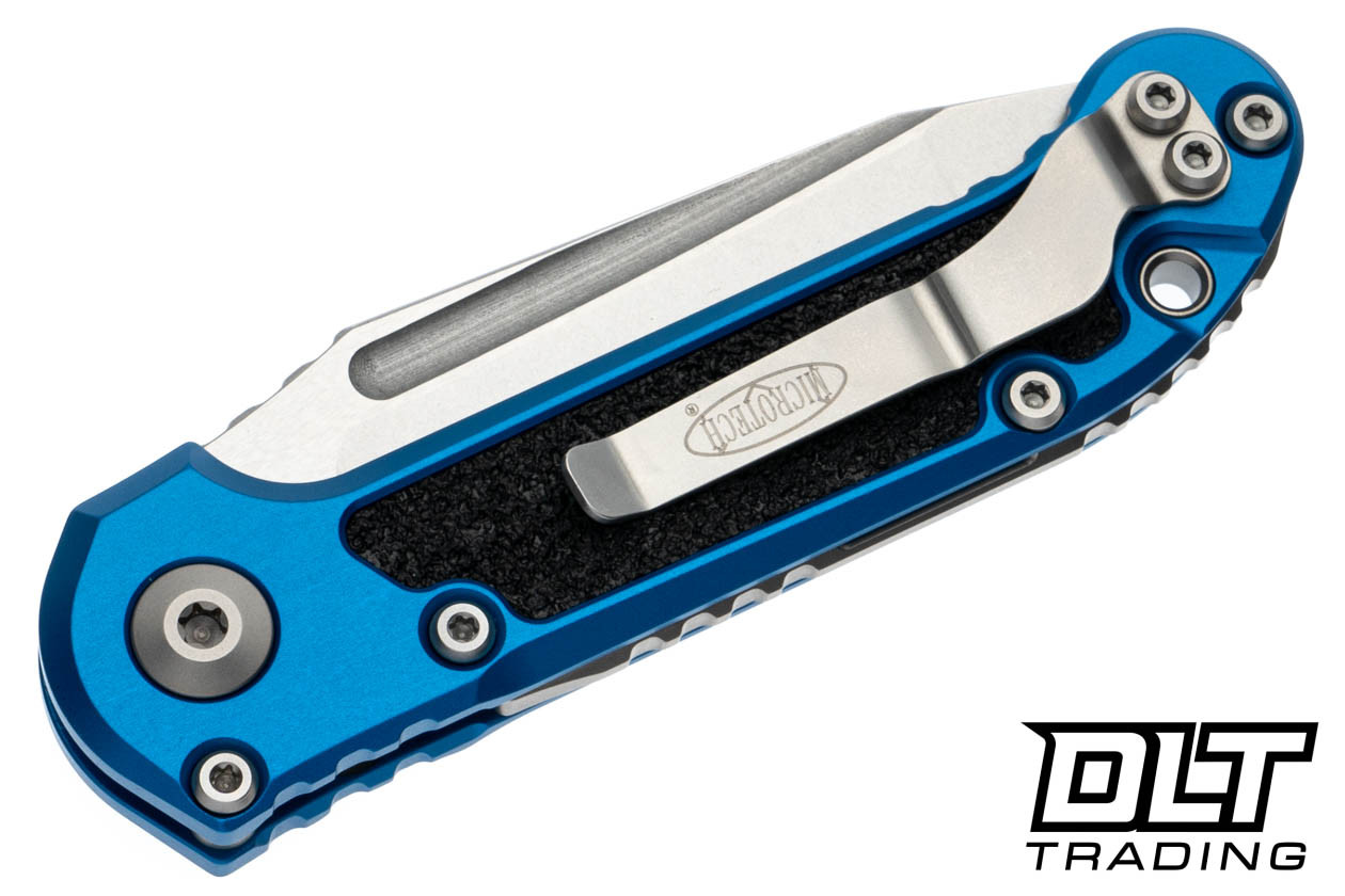 Microtech 1136-10BL LUDT Gen III T/E - Blue Handle - Stonewashed