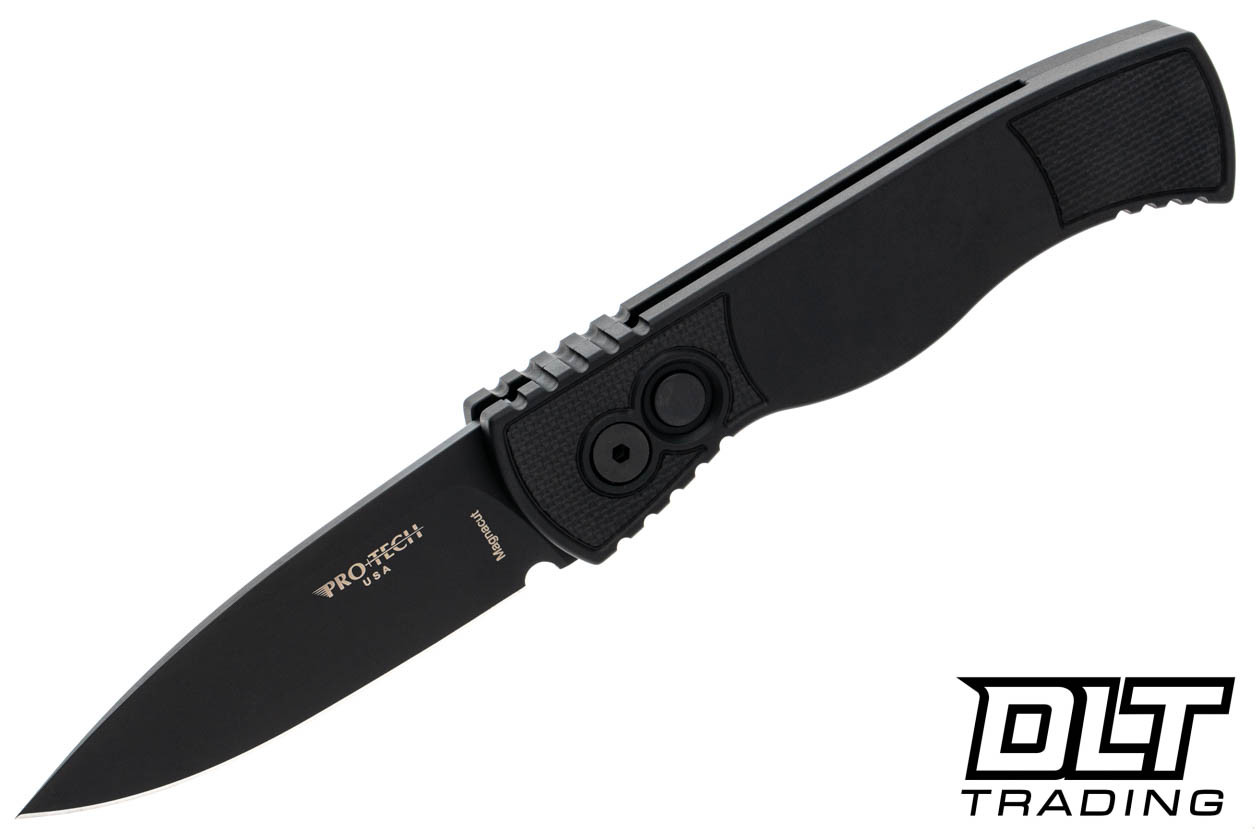 Recruit デジタルレジ ブラック Pro-Tech TR-2 - Black Handle - Black MagnaCut Blade - DLT Trading