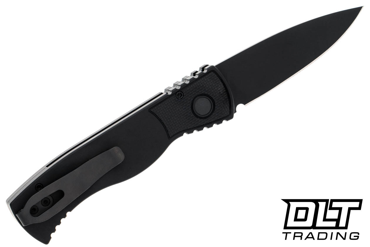 Pro-Tech TR-2 - Black Handle - Black MagnaCut Blade - DLT Trading
