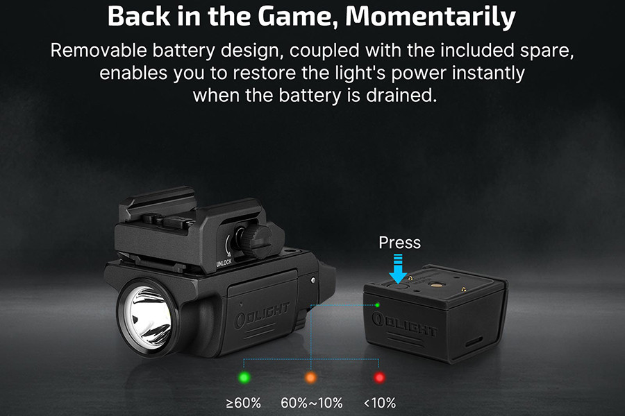 Olight PL-Mini 3 Valkyrie Rail Mounted Light - Black - DLT Trading