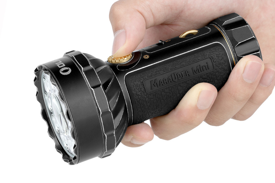 Olight Marauder Mini LED Flashlight with RGB - Black Stonewash