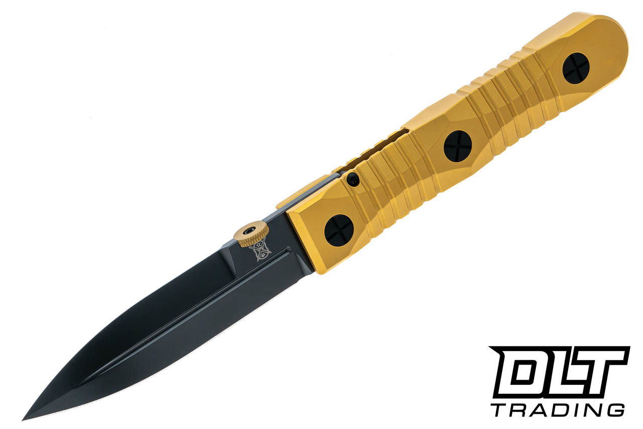Ek Integral Folder Dagger - Gold DLC Handle - Black Blade - DLT