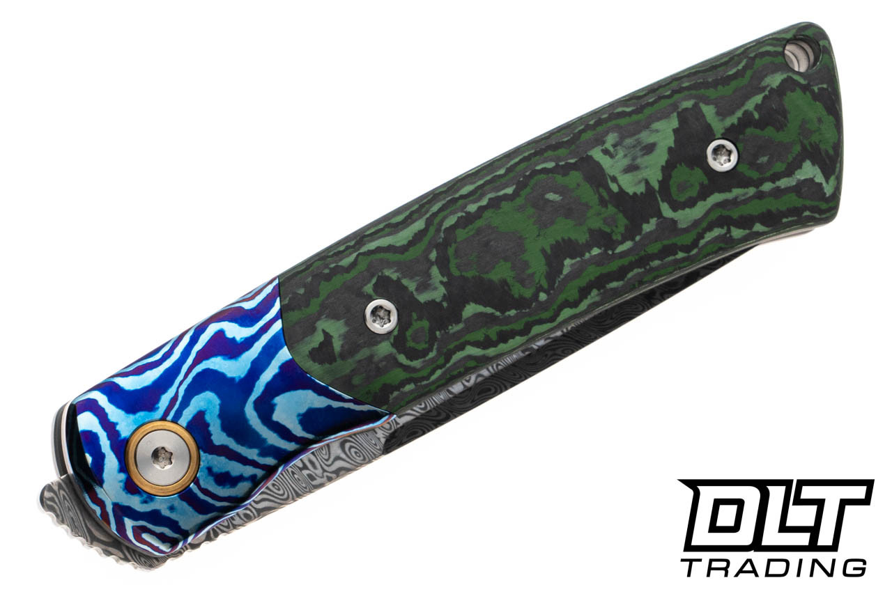 Reate Tribute Damasteel - Mokuti Bolster - Bead Blasted Titanium