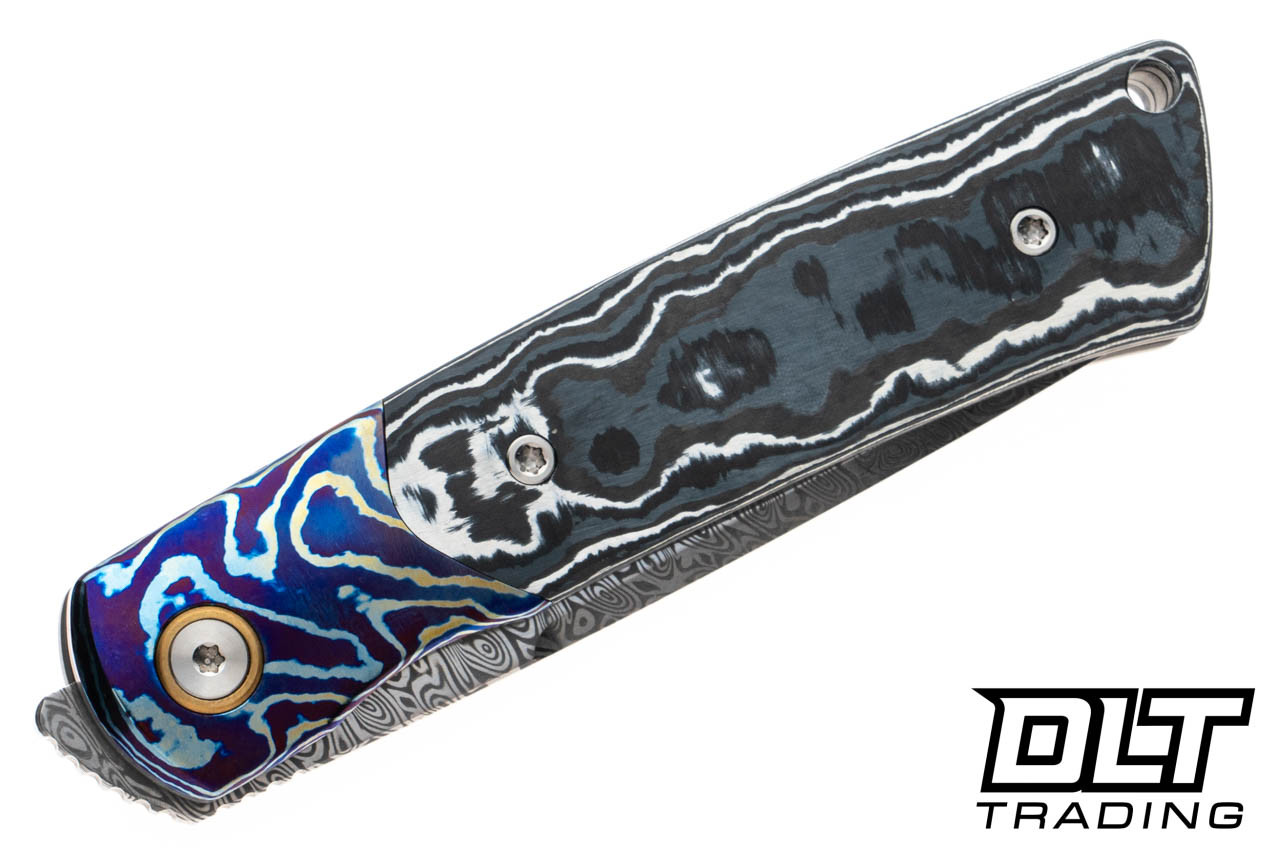 Reate Tribute Damasteel - Mokuti Bolster - Bead Blasted Titanium