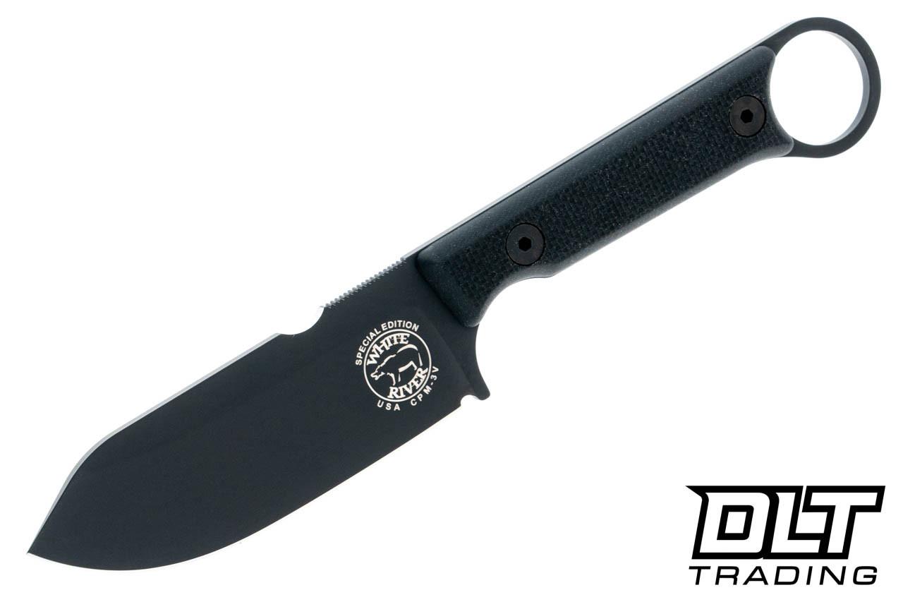 White River Firecraft 3.5 Pro CPM 3V - Textured Black G-10 - Black