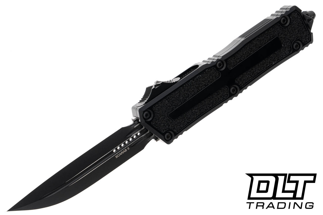Microtech 1180-1T Scarab II Gen III D/E-S - Black Handle - Black
