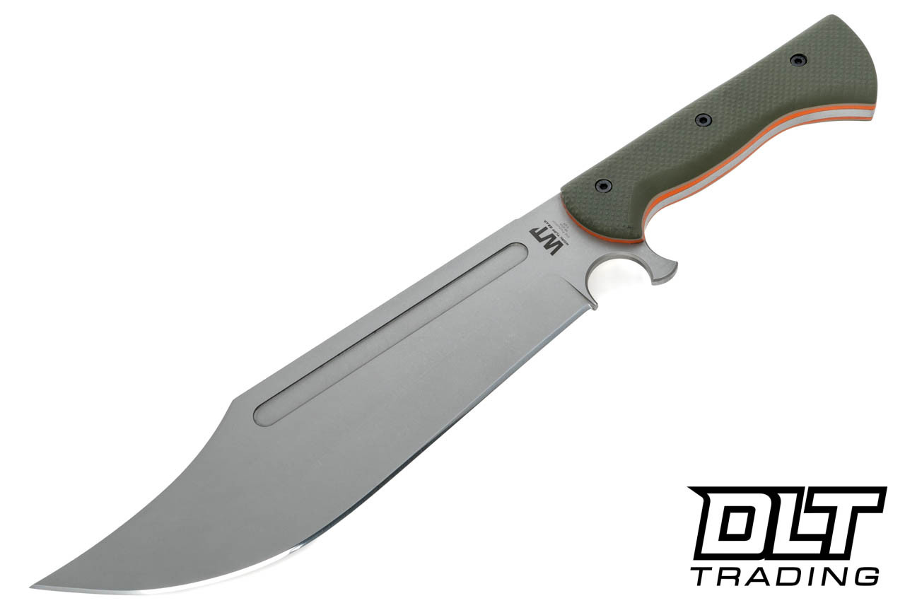 WTG V44X - Ghost K329 Blade - OD Green G-10 - Orange Liners