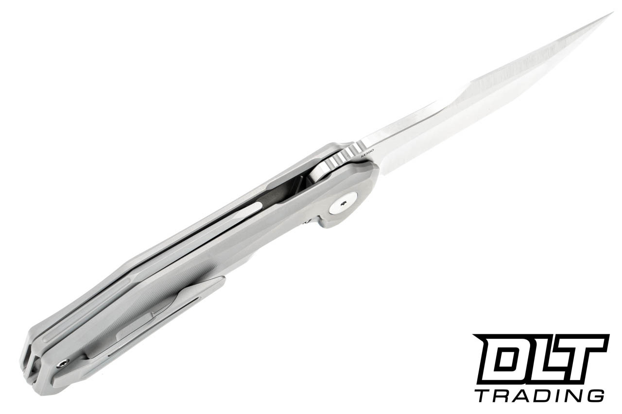 Reate Zoro - Bead Blasted Titanium Handle - Belt Satin M390 Blade