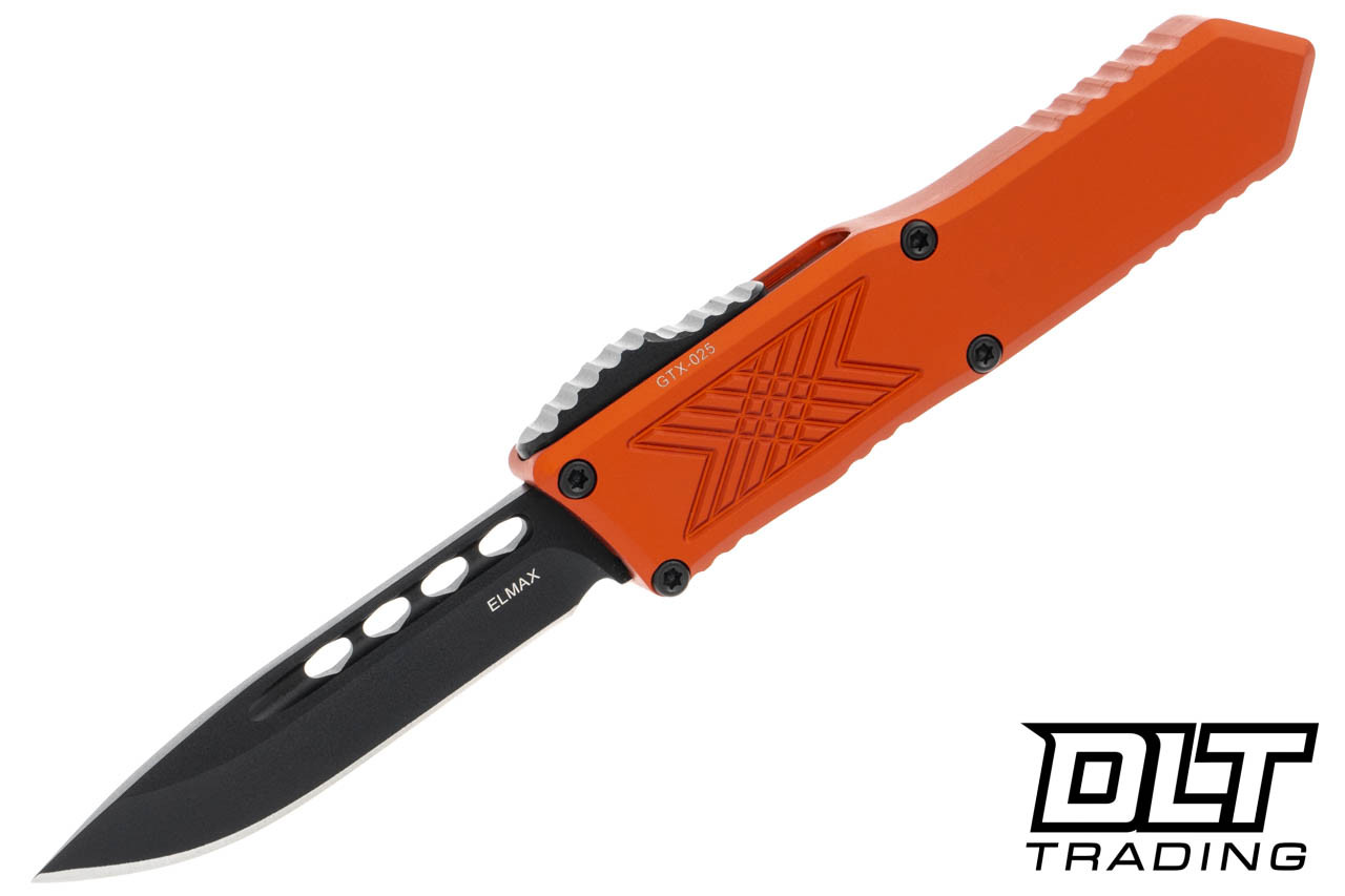 Guardian Tactical GTX-025 OTF Elmax Black Drop Point - Burnt
