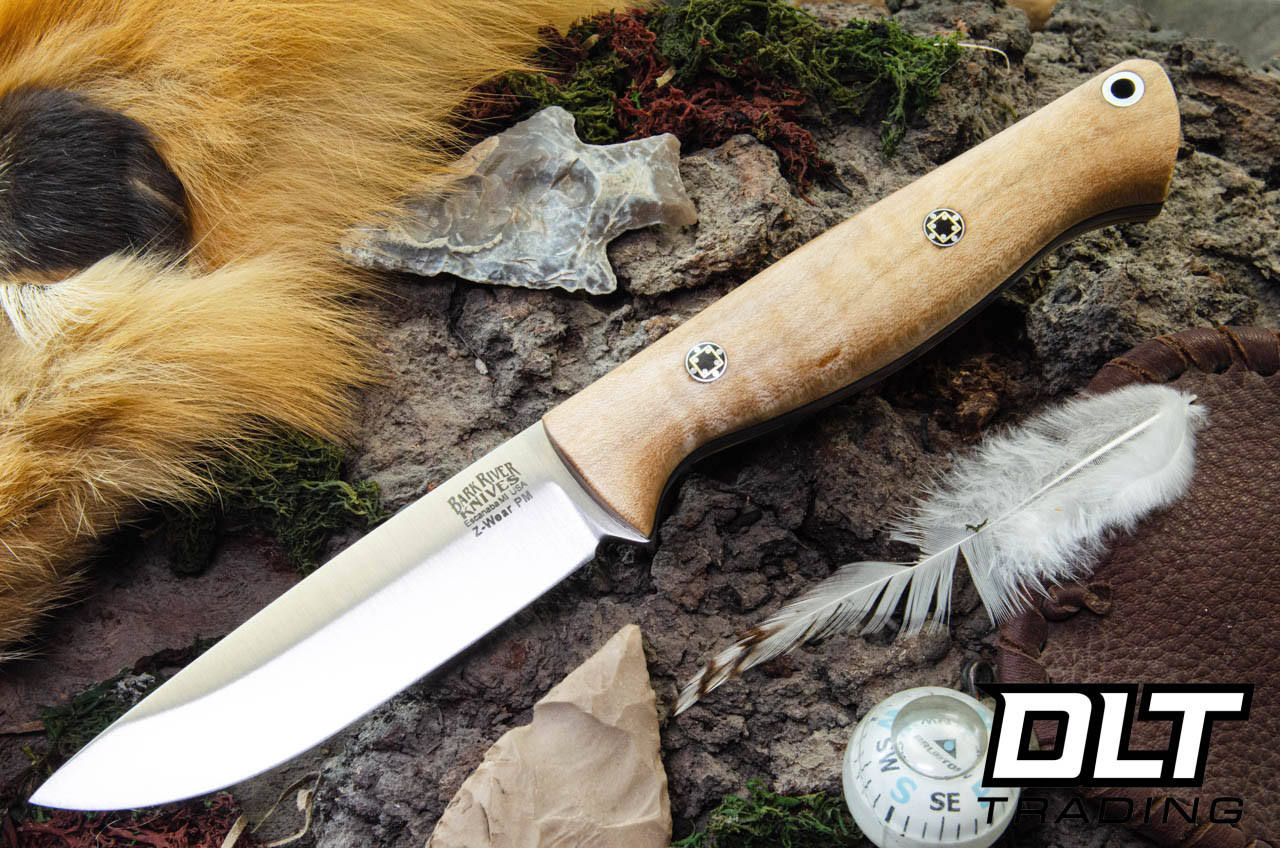 Bark River Gunny Hunter Z-Wear Natural Curly Maple - Black Liners