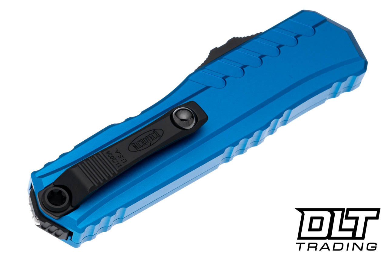 Microtech 1242-1BL Cypher II D/E - Blue Handle - Black Blade - DLT