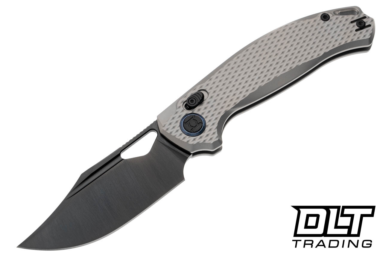 Kunwu Django XL - Diamond Bead Blasted Titanium - Satin DLC Elmax