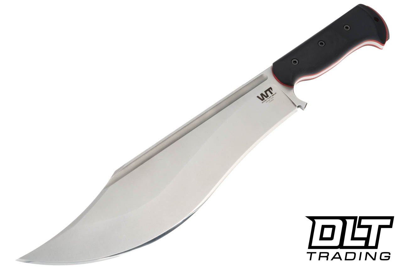WTG Hellion - Tumbled K329 Blade - Black G-10 - Red Liners - Black