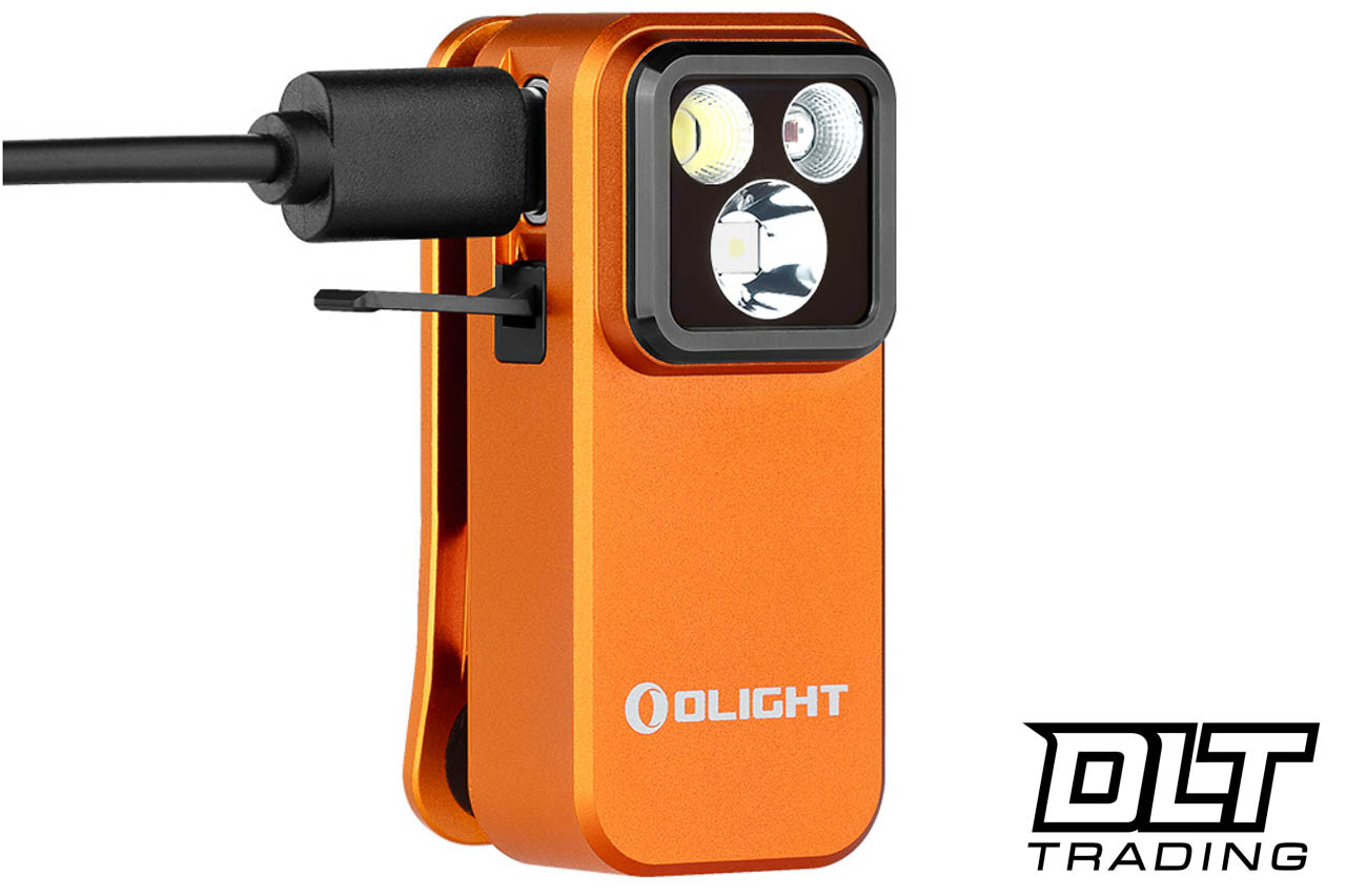 Olight Oclip Pro Clip on Flashlight with Floodlight and Red Light