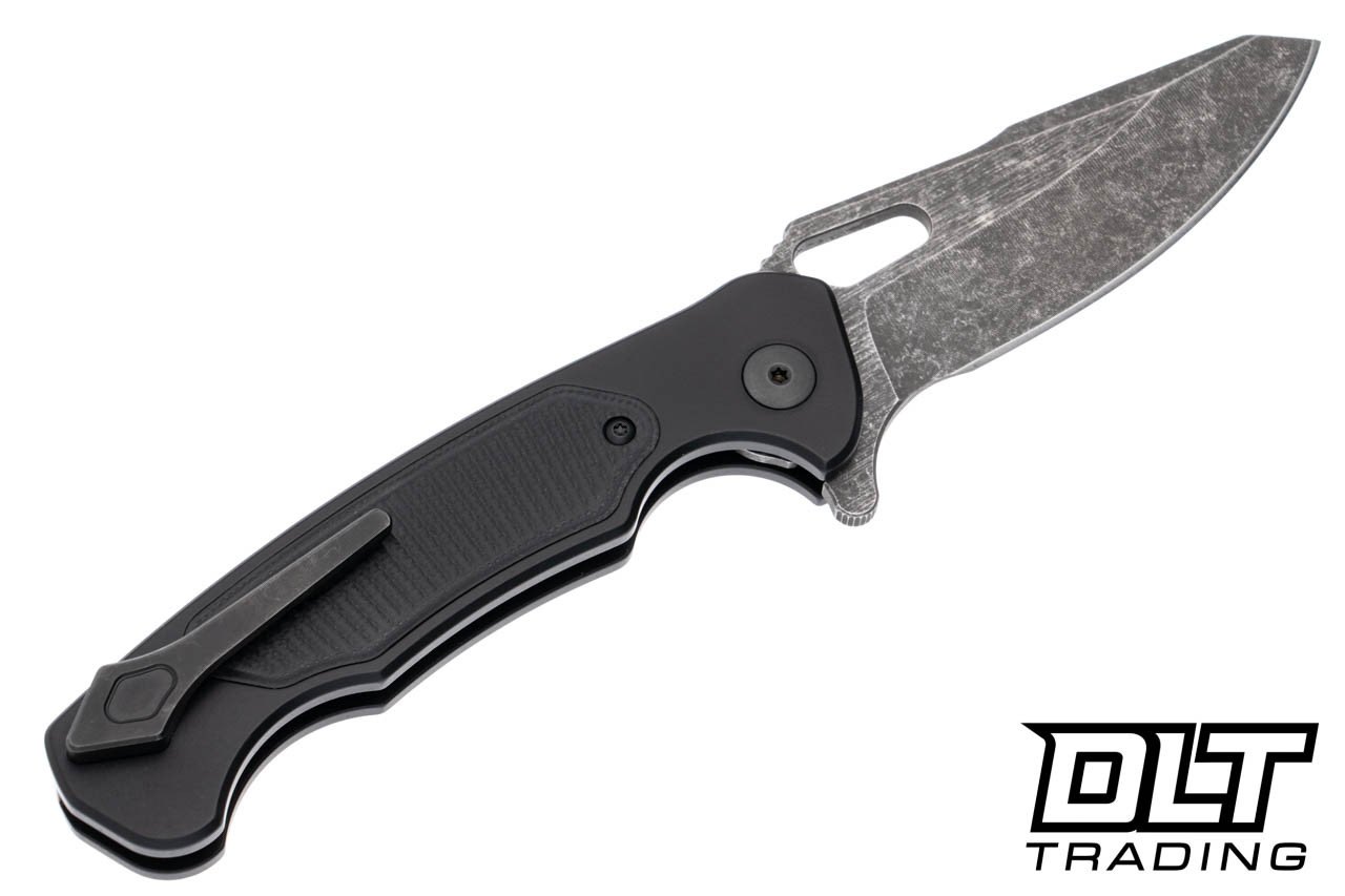Dead Reckon Ridgeback - Black Aluminum Handle - Radial Milled G-10