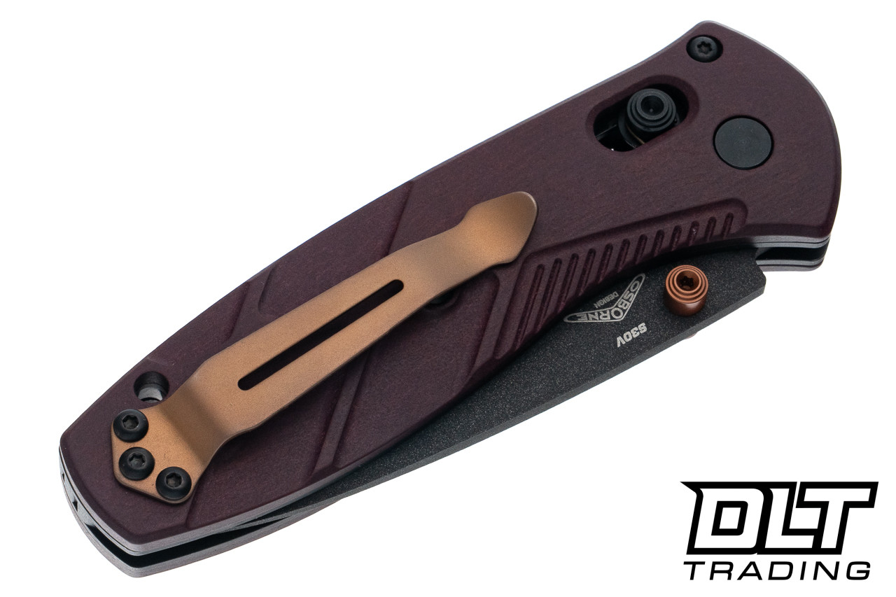 Benchmade Mini Barrage Assisted Opening Knife Redstone Richlite S30V
