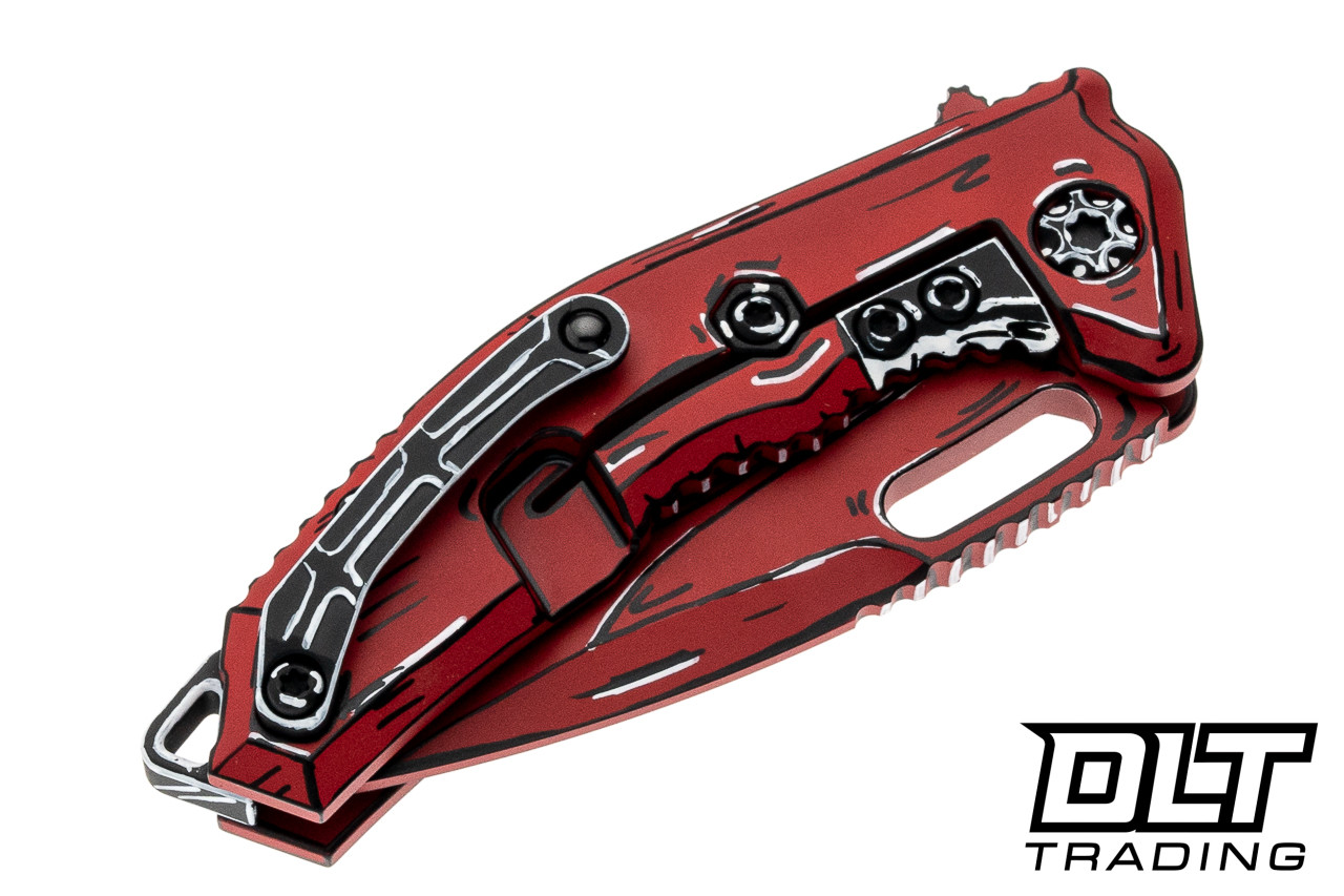 Heretic Medusa Manual Tanto MagnaCut - Red Cel Shading Aluminum