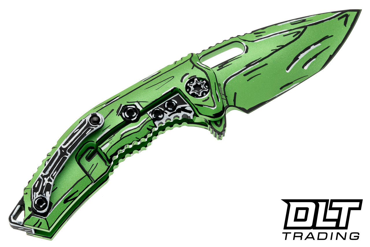 hiroさん専用 「緑犀牛」「Medusaチビ株」「不明わしゃわしゃ」3点 Heretic Medusa Manual Pocket Knife Toxic Green Cell-Shaded
