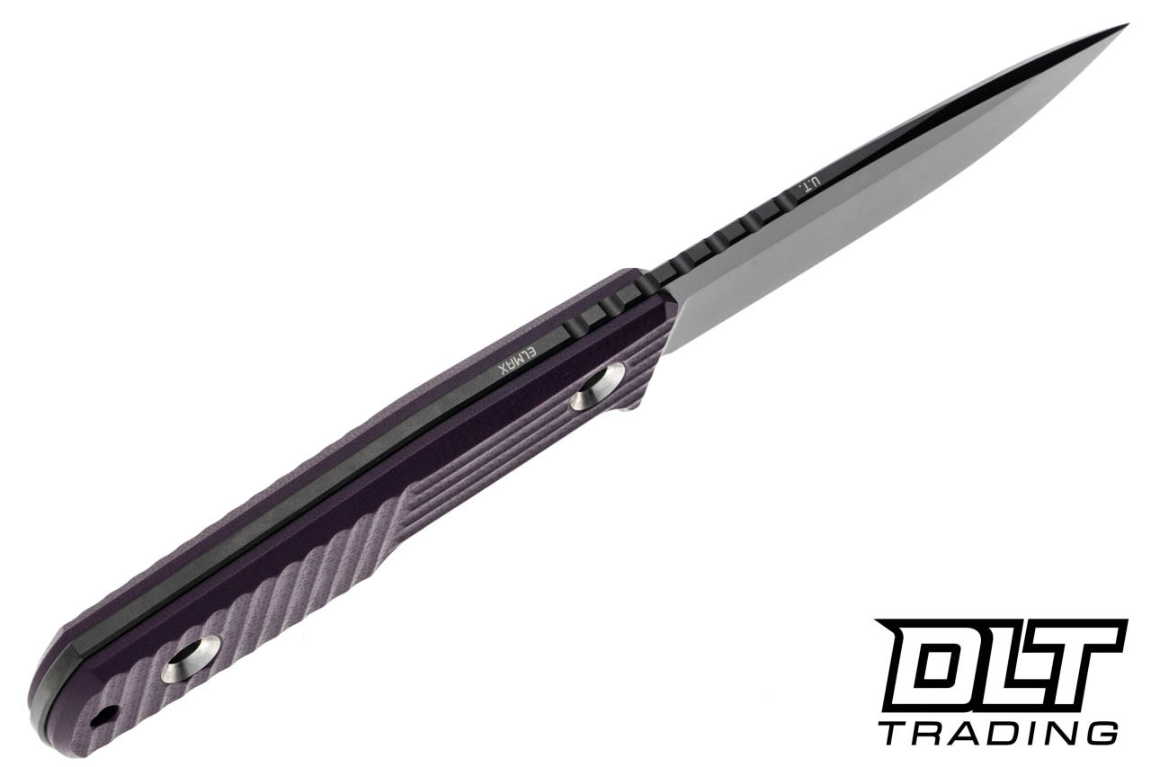 TRC Urban Tactical Elmax - Purple G-10 - DLC Finish - Kydex Sheath
