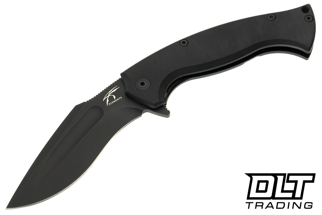 Knight Elements V2 Ultra Kukri Folder - Black G-10 - Black N690