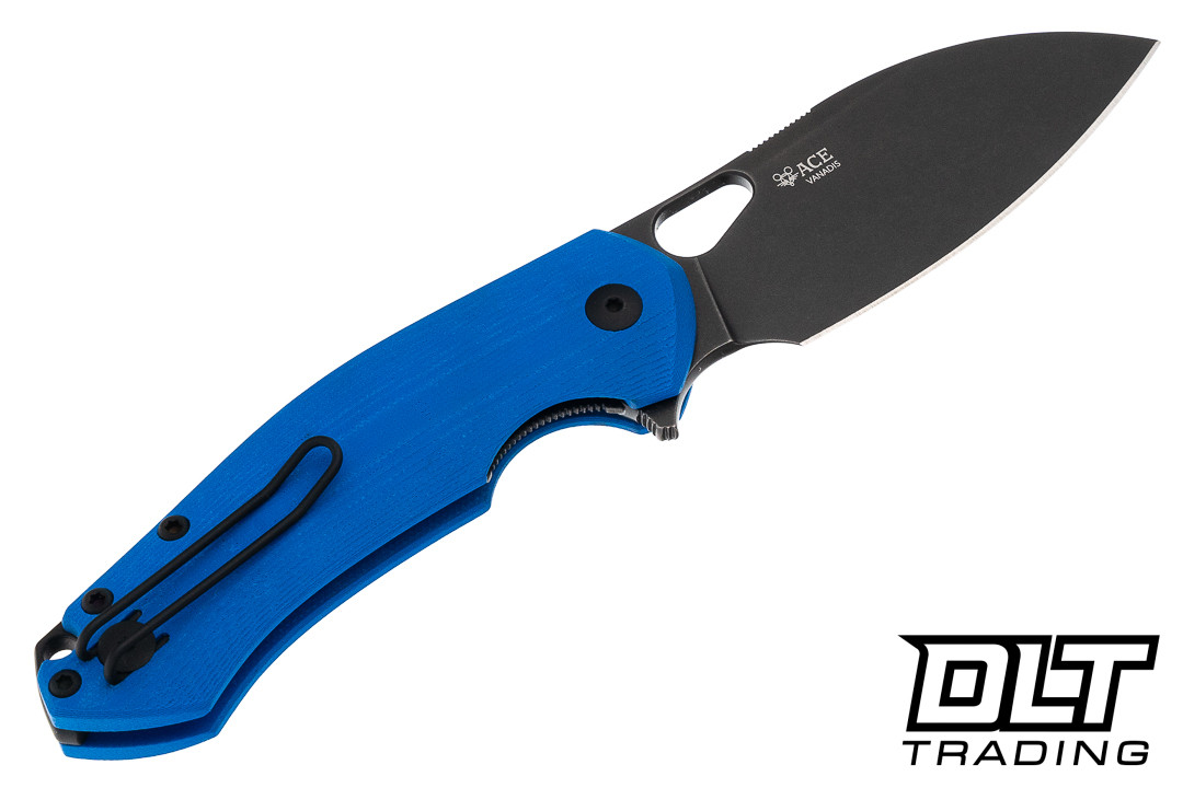 GiantMouse ACE Biblio XL - PVD Vanadis 4E Blade - Blue G-10 - DLT