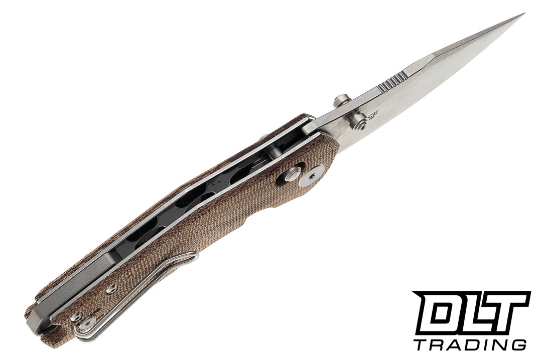 GiantMouse ACE Nazca - Stonewashed M390 Blade - Natural Canvas