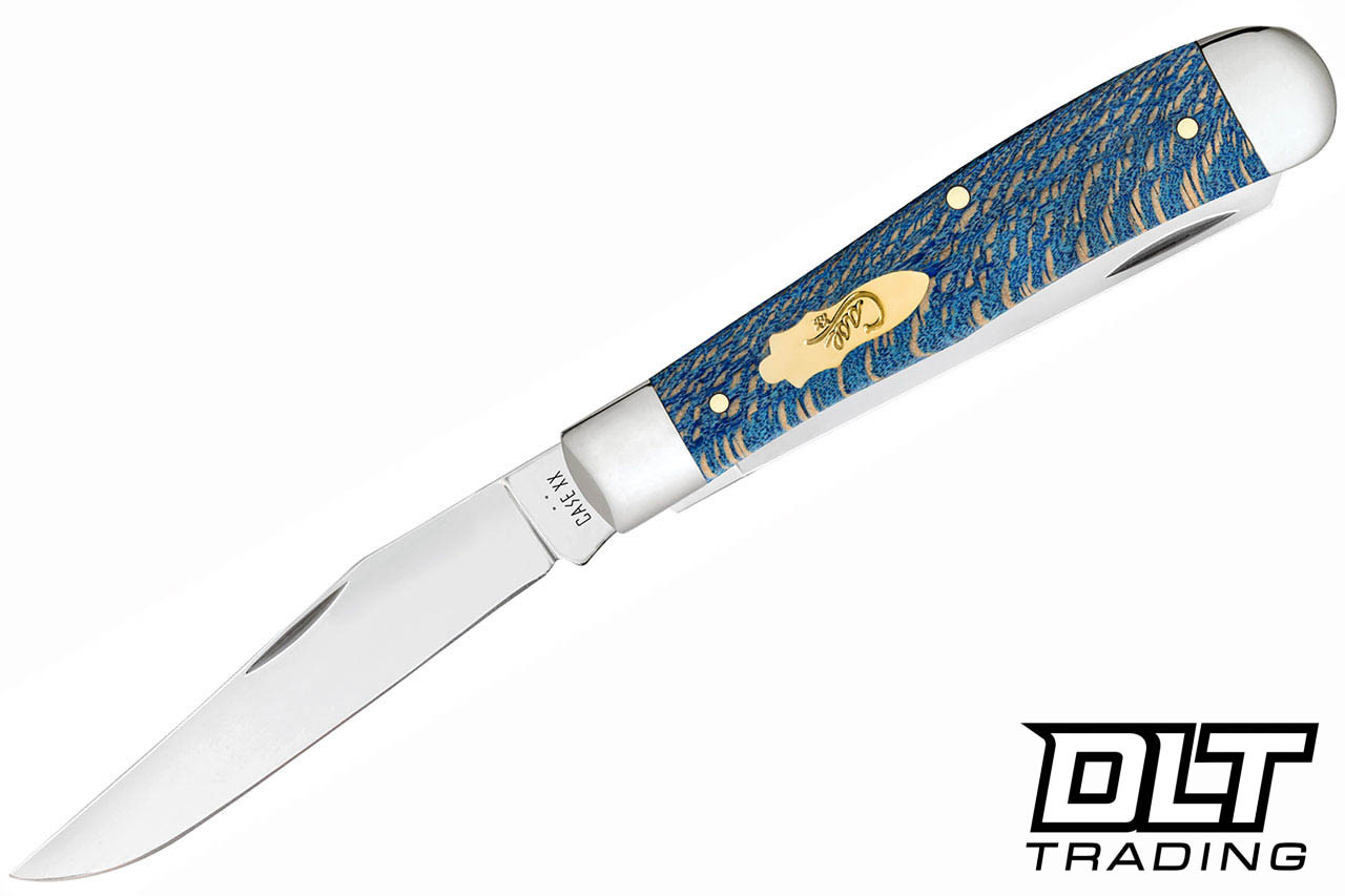 Case Trapper - Smooth Blue Sycamore Wood - DLT Trading