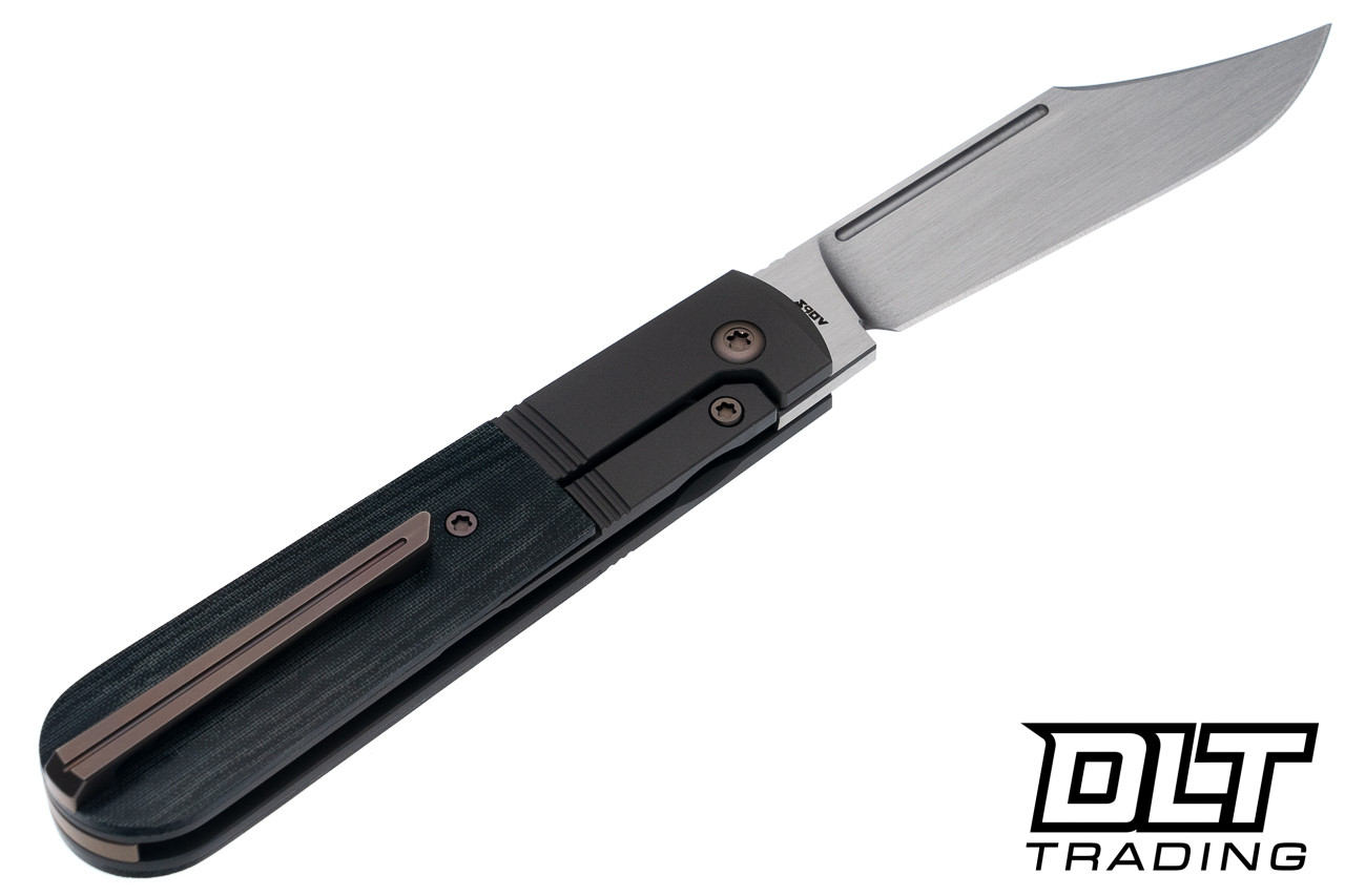 Jack Wolf Primo Jack - Black Linen Micarta - Hand Satin Blade
