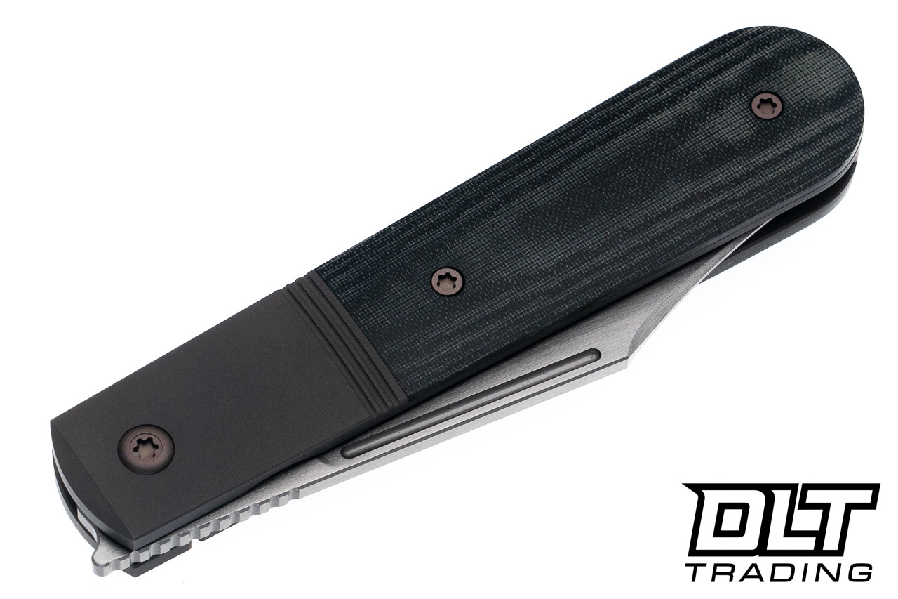Jack Wolf Primo Jack - Black Linen Micarta - Hand Satin Blade