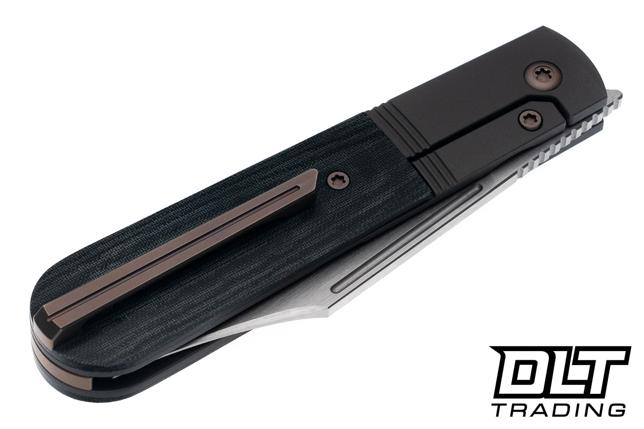 Jack Wolf Primo Jack - Black Linen Micarta - Hand Satin Blade