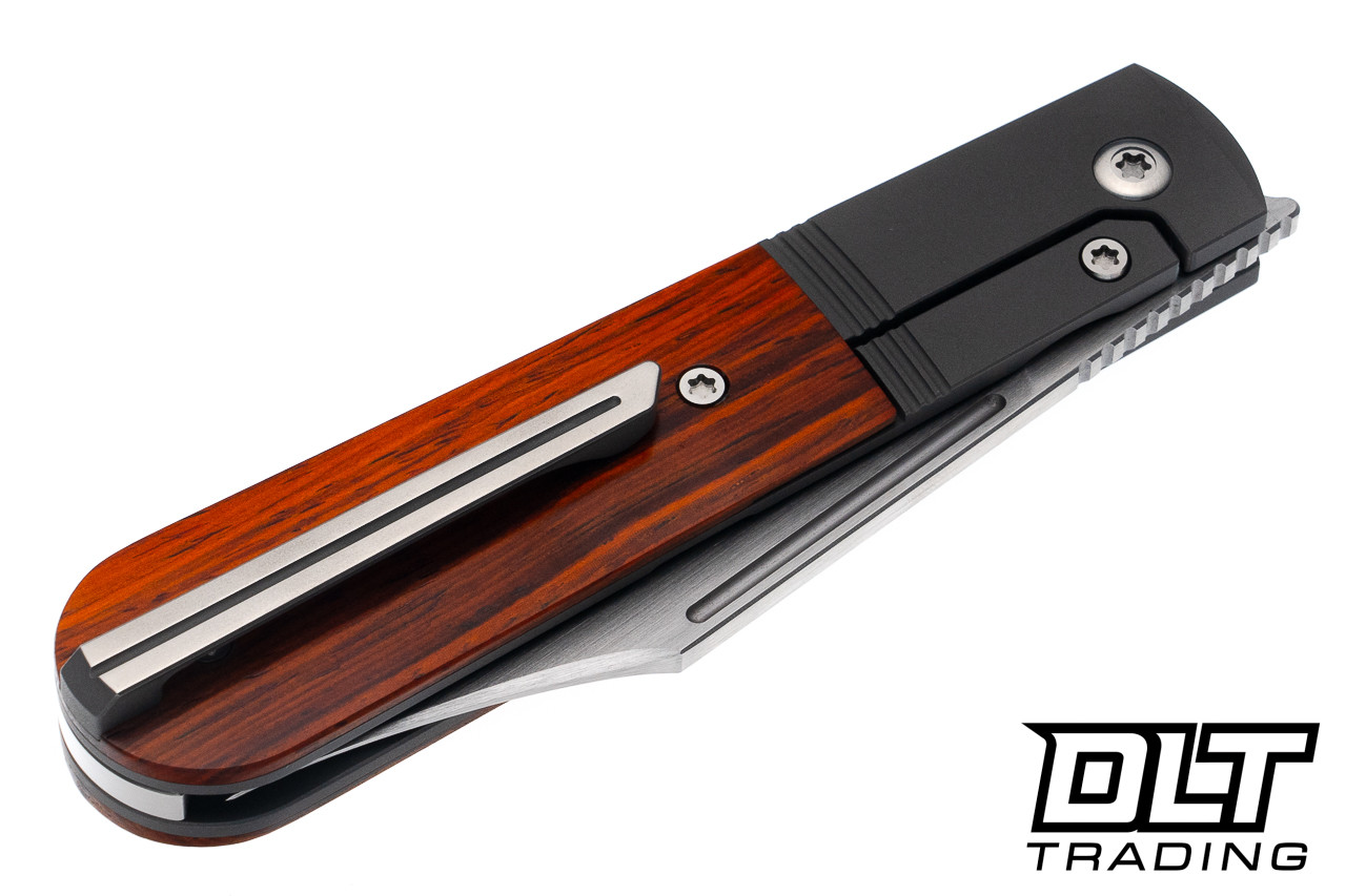 【uiko】manimaris queue nubuk rouge Marble's Brown Wood Lockback 3 1/4