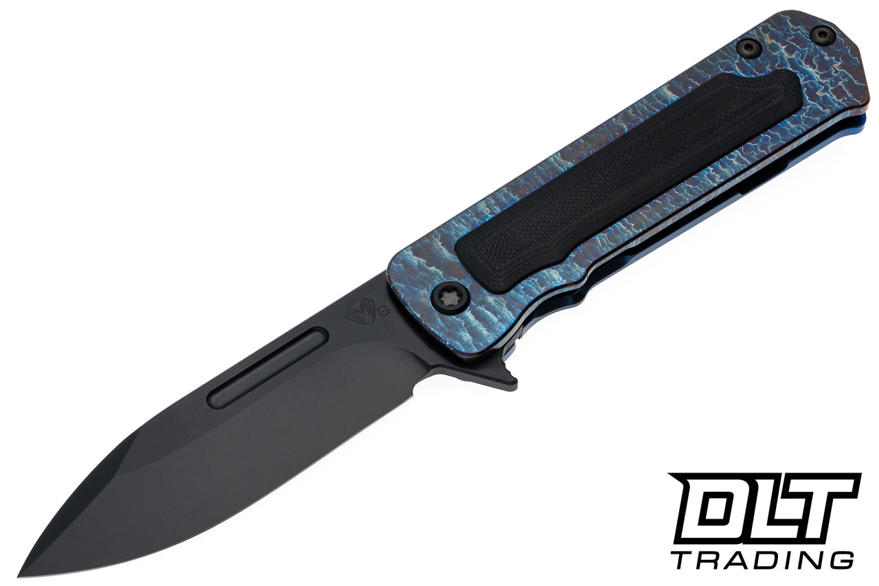 Medford TFF-4 Drop Point - DLC S35VN - Flamed Titanium #2 - Black
