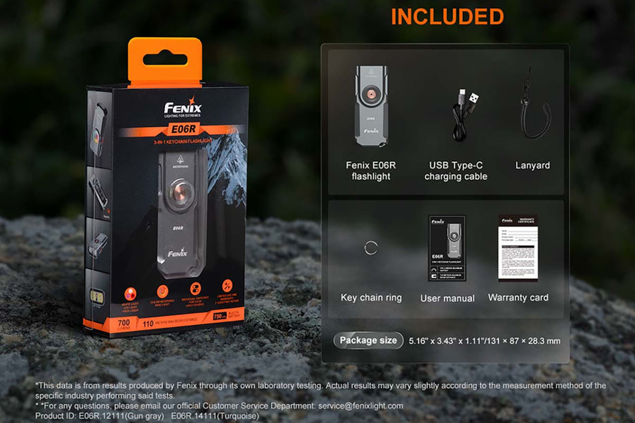 Fenix E06R Rechargeable EDC Flashlight - Turquoise - DLT Trading