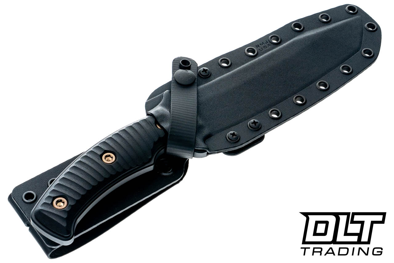 RMJ Tactical Combat Asia 80CrV2 Graphite Black Cerakote Blade