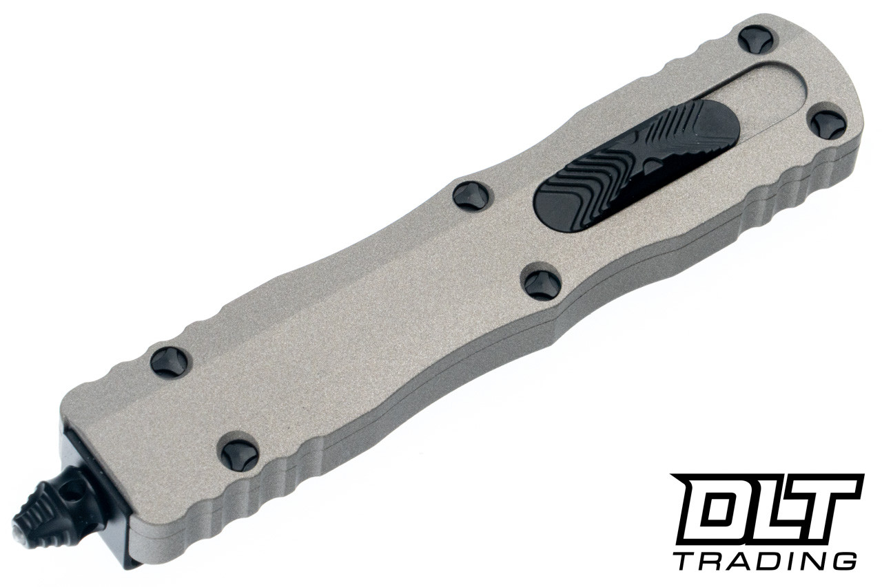Microtech 225-1TG Dirac D/E - Titanium Grey Handle - Black Blade