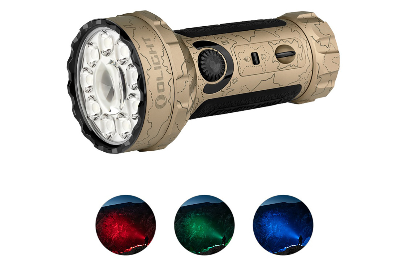 Olight Marauder Mini Desert Terrain | 7000 Lumen Flood/Spot + RGB