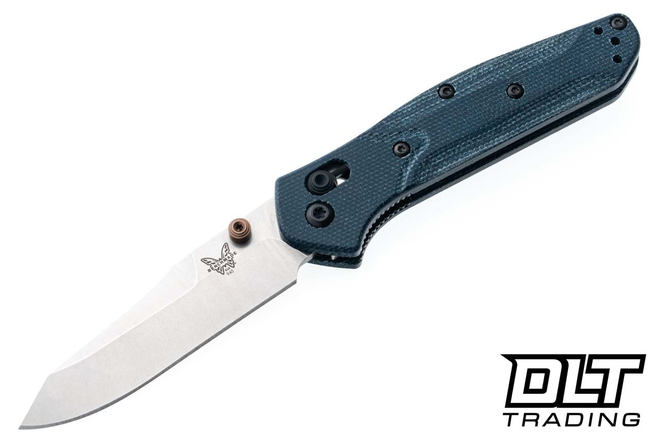 Benchmade 945-04 Mini Osborne - Blue Denim Micarta - Reverse Tanto
