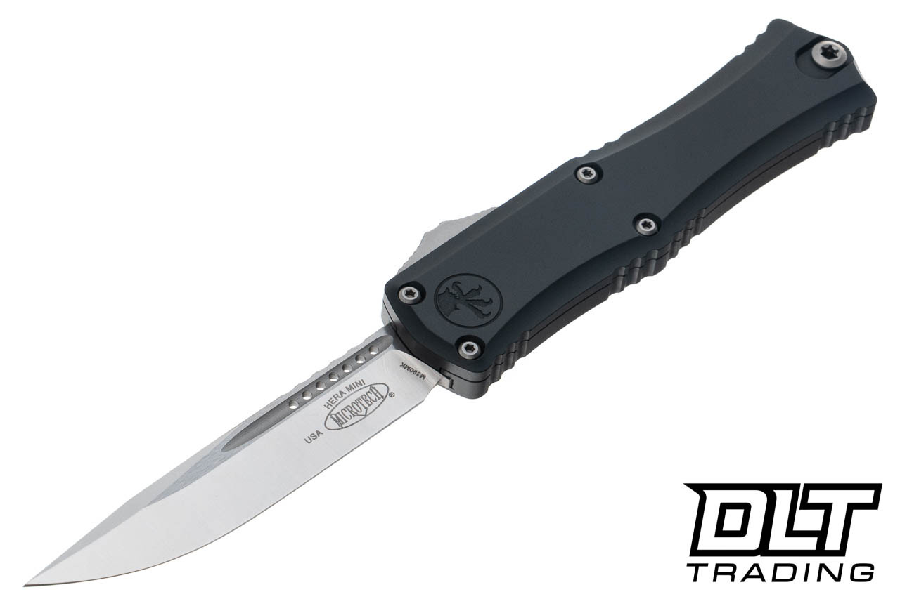 Microtech 1703M-4 Hera II Mini S/E - Black Handle - Satin Blade