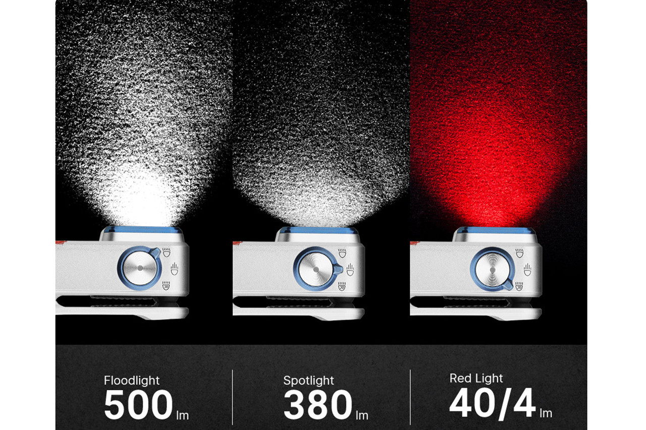 Olight Oclip Pro Clip on Flashlight with Floodlight & Red Light