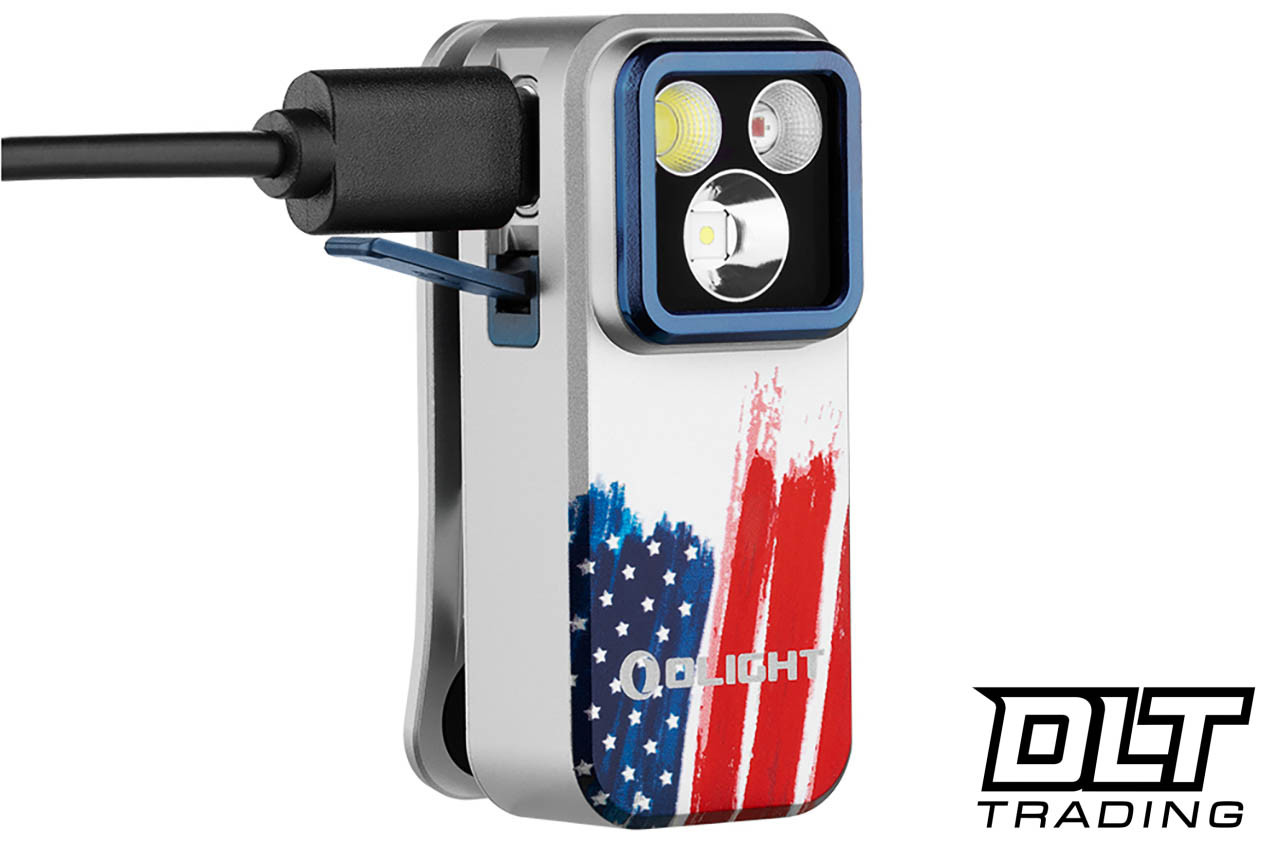 Olight Oclip Pro Clip on Flashlight with Floodlight & Red Light