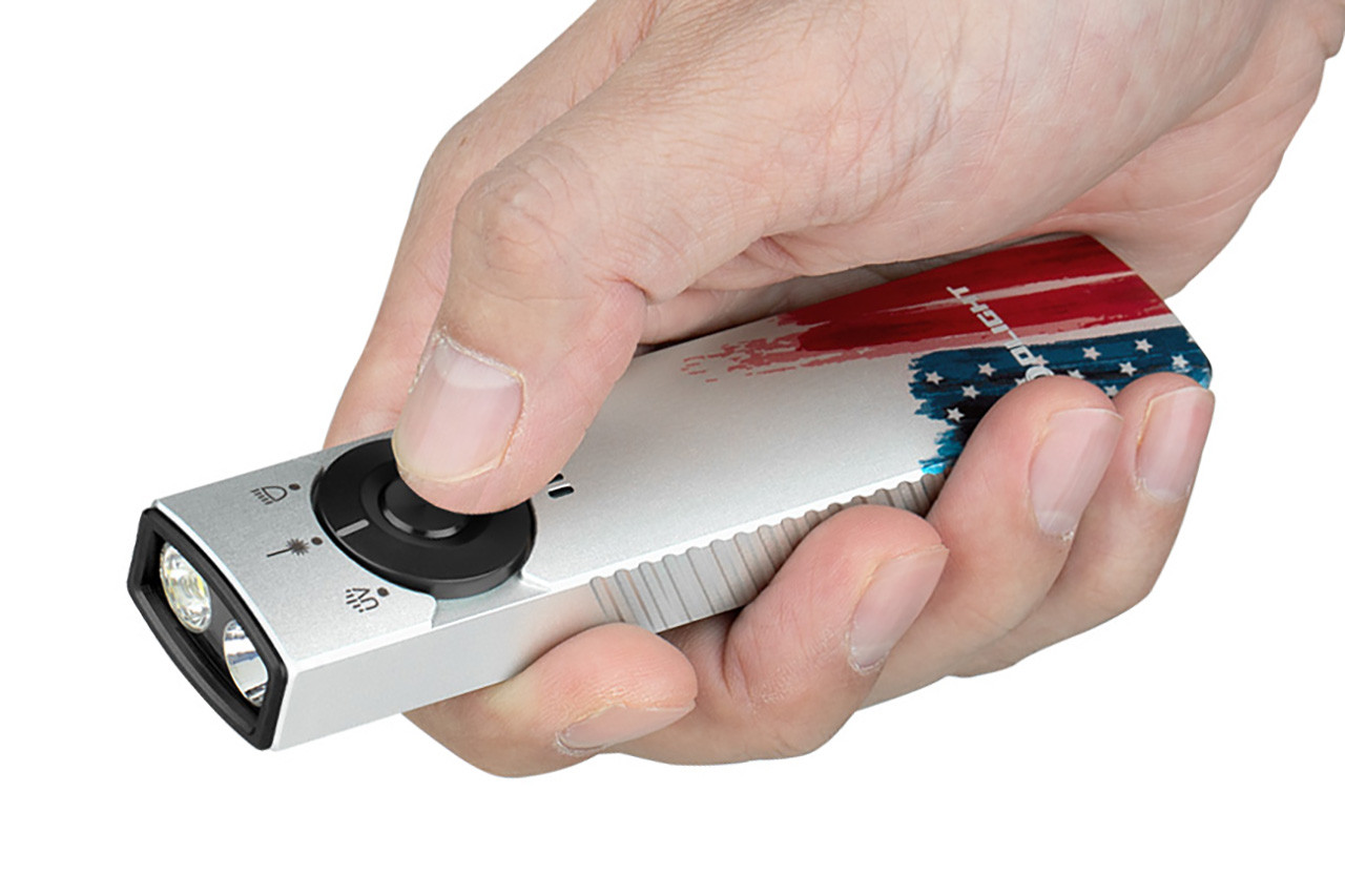 Olight Arkfeld Pro Flat EDC Flashlight - LED UV Light & Laser