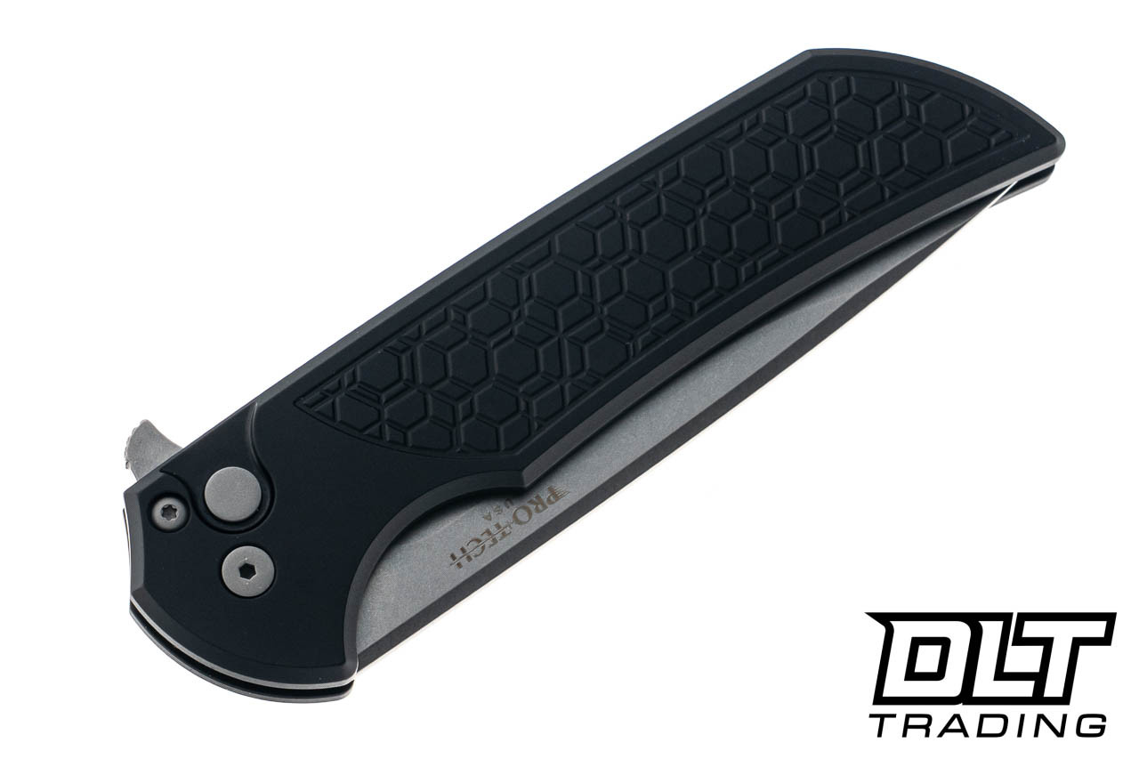 Pro-Tech Mordax Black Gridlock - MagnaCut Button Lock Knife