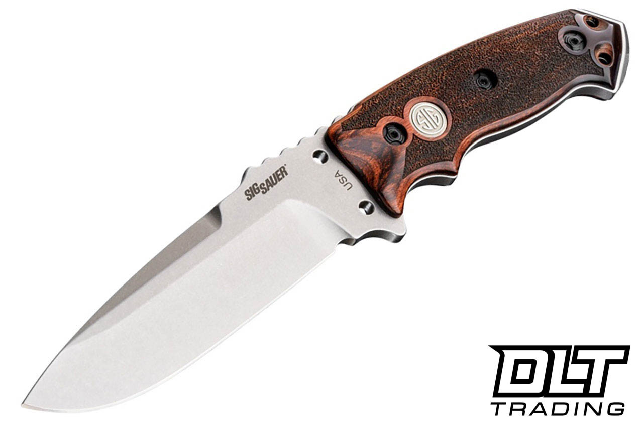 Hogue EX-F01 Sig Fixed Blade - Stainless Elite - Rose Wood Handle